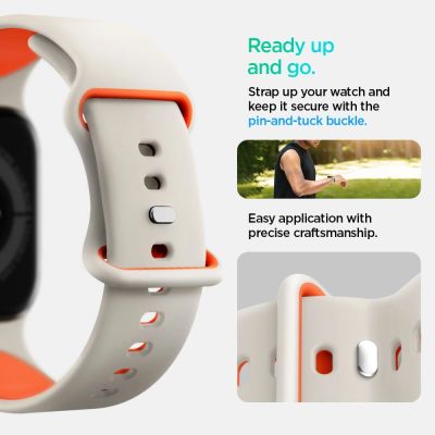 10. Pasek Spigen Nano Pop na Apple Watch 40 / 41 / 42 mm - beżowy