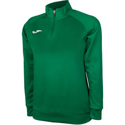 Bluza piłkarska Joma Combi Faraon przeznaczona dla mężczyzn, posiada ściagacze przy rękawach oraz u dołu bluzy, luźny krój, kołnierz ze stójką oraz zamek 1/2, kolor zielony