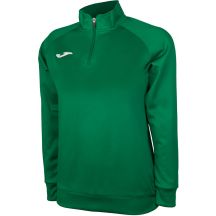 Bluza piłkarska Joma Combi Faraon przeznaczona dla mężczyzn, posiada ściagacze przy rękawach oraz u dołu bluzy, luźny krój, kołnierz ze stójką oraz zamek 1/2, kolor zielony
