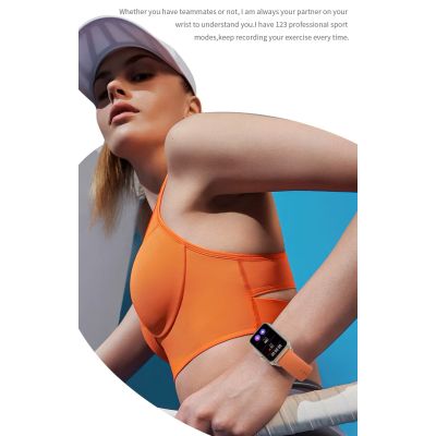 10. Smartwatch Damski RUBICON RNCF06 Tytan/Orange SMARUB221