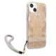 4. Etui Guess Flower Strap na iPhone 13 mini - złote
