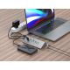 5. CONCEPTRONIC 10-portowy koncentrator USB-A3.0/-C Adapter -> 6xA3.0+m.Netz. Gr