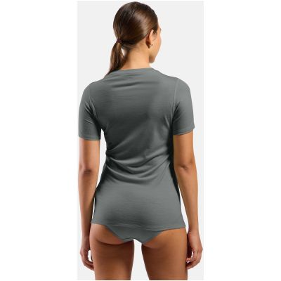 Koszulka damska Odlo MERINO 160 BL TOP crew neck s/s szara