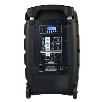 5. V-TONE BQ12 GO MP3 - Kolumna aktywna akumulatorowa czarna, Bluetooth, TWS, USB, SD, DSP, AUX, pilot na podczerwień, 2x mikrofon bezprzewodowy, wysuwana rączka, kółka transportowe zestaw