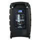 5. V-TONE BQ12 GO MP3 - Kolumna aktywna akumulatorowa czarna, Bluetooth, TWS, USB, SD, DSP, AUX, pilot na podczerwień, 2x mikrofon bezprzewodowy, wysuwana rączka, kółka transportowe zestaw