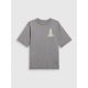 5. T-shirt loose z nadrukiem dziewczęcy 4F 4FJRSS26TTSHF3980-25S