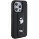 5. Etui Karl Lagerfeld Gripstand Saffiano Choupette Pins na iPhone 15 Pro Max - czarne