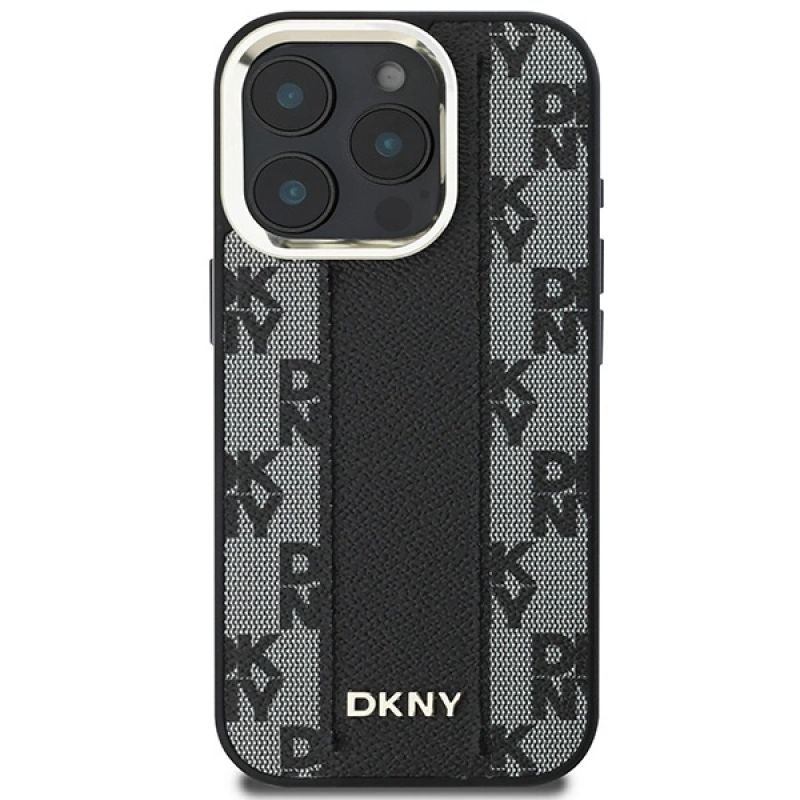 3. Etui DKNY Checkered Pattern Magsafe na iPhone 16 Pro - czarne