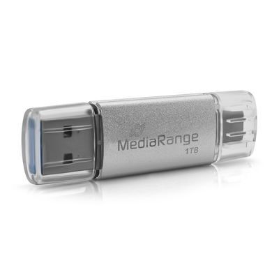 2. MediaRange MR941-1 pamięć USB 1 TB USB Type-A / USB Type-C 3.2 Gen 1 (3.1 Gen 1) Srebrny