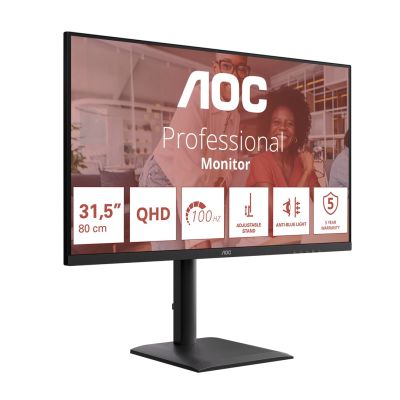 6. AOC E4 Q32E4U monitor komputerowy 80 cm (31.5") 2560 x 1440 px Quad HD LED Czarny