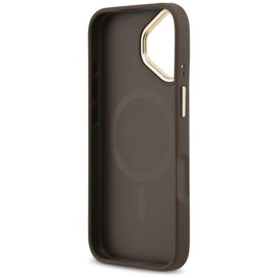 7. Etui Guess 4G Stripe MagSafe na iPhone 17 - brązowe