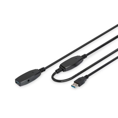 4. Kabel przedłużający USB 3.0 SuperSpeed 20mTyp USB A/USB A M/Ż aktywny czarny 20m