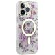 9. Etui Guess Flower MagSafe na iPhone 14 Pro - przezroczyste