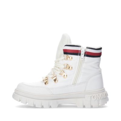 8. Buty Tommy Hilfiger Lace-Up Bootie Ivory W T3A5-33062-1047101-101