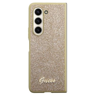 2. Etui Guess Glitter Script na Samsung Galaxy Z Fold 5 - złote