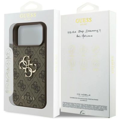 8. Etui Guess 4G Big Logo na iPhone 17 Pro Max / 18 Pro Max - brązowe