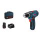 Bosch Akku-Bohrschrauber 12 V Li-Ion 1300 RPM Czarny, Niebieski, Czerwony