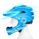 8. Kask rowerowy fullface dziecięcy Wozinsky z tylną lampką USB 52-56 cm - niebieski
