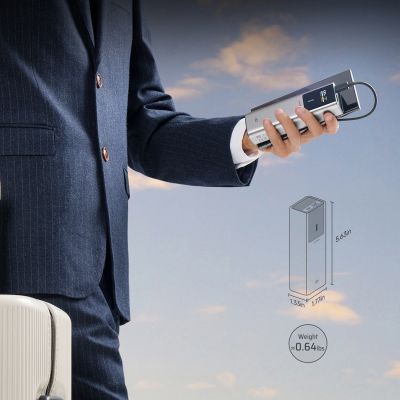 7. Powerbank CUKTECH CKPB100PGLBL 150W 10000mAh USB-C USB-A - szary