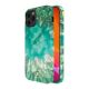 2. Kingxbar Agate Series eleganckie etui pokrowiec z nadrukiem agat iPhone 12 mini zielony