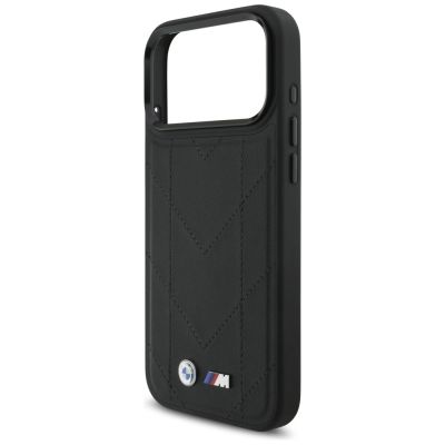 6. Etui BMW M Quilted Logo MagSafe na iPhone 17 Pro Max - czarne