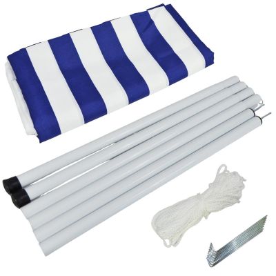 17. NAMIOT ZADASZENIE ŻAGIEL PRZECIWSŁONECZNY Z SŁUPKAMI 3X1,7M NIEBIESKI