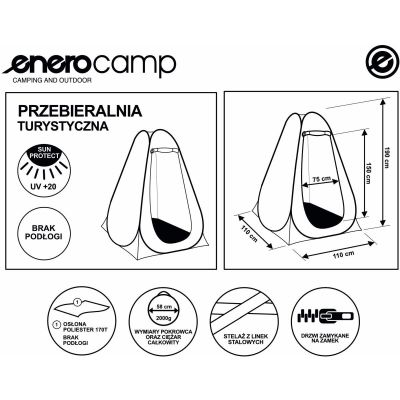 2. NAMIOT PRZEBIERALNIA TURYSTYCZNA 110X110X190CM