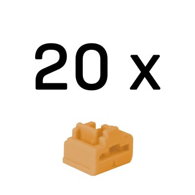 2. Lindy 47898 bloker portów Blokada portu RJ-45 Pomarańczowy Kopolimer akrylonitrylo-butadieno-styrenowy (ABS) 20 szt.