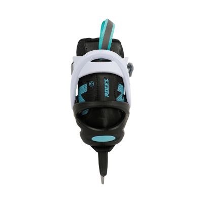 11. Łyżwy damskie Roces ICY 5 czarno-biało-błękitne 450737 001