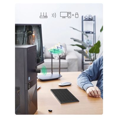11. Ugreen dwuzakresowy adapter zewnętrzna karta sieciowa USB - WiFi 11ac AC650 czarny (CM448)
