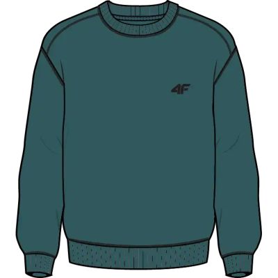 3. Bluza z okrągłym dekoltem nierozpinana męska 4F 4FWAW26TSWSM2736-46S