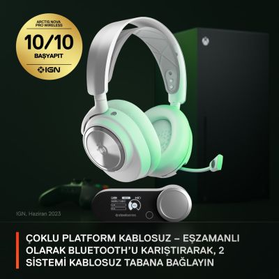 6. Steelseries 61525 słuchawki/zestaw słuchawkowy Przewodowa Opaska na głowę Gaming USB Type-C Biały