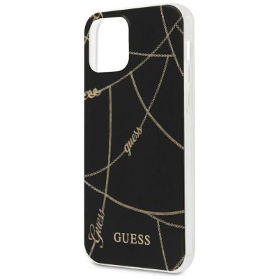 8. Etui Guess Gold Chain Collection na iPhone 12 Pro Max 6,7" - czarne