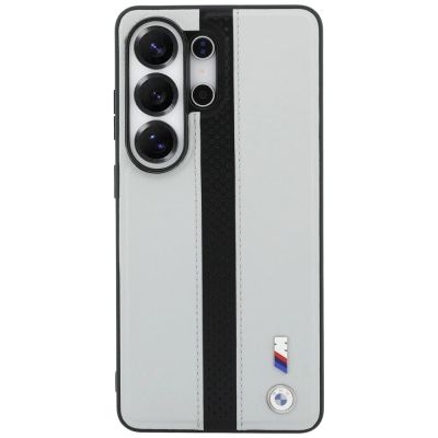 3. Etui BMW Perforated Stripe Logo MagSafe do Samsung Galaxy S26 Ultra - szare