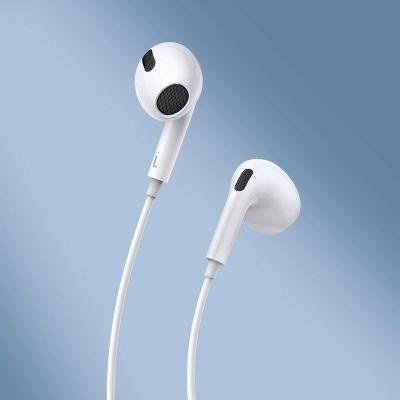 10. Baseus Encok H17 słuchawki przewodowe minijack 3.5mm biały (NGCR020002)