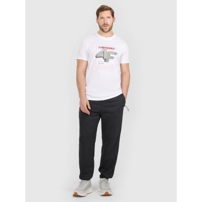 6. T-shirt regular z nadrukiem męski 4F 4FRAW25TTSHM3612-10S
