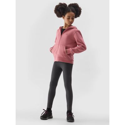 7. Legginsy bawełniane elastyczne dziewczęce 4F Junior