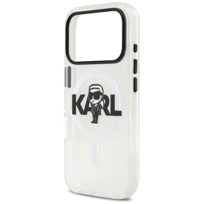 6. Etui Karl Lagerfeld IML Karl Sketch Logo MagSafe do iPhone 17 Pro - przezroczyste