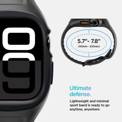 13. Pasek Spigen Liquid Air Pro na Apple Watch 46 mm - czarny mat