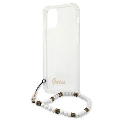 6. Etui Guess White Pearl na iPhone 12 Pro Max - przezroczyste