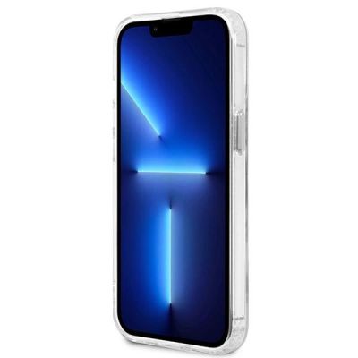 5. Etui Guess Metal Outline MagSafe na iPhone 13 Pro / iPhone 13 - srebrne