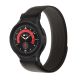 2. Pasek Tech-Protect Nylon na Samsung Galaxy Watch 4 / 5 / 5 Pro / 6 / 7 / FE - czarno-pomarańczowy