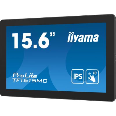 4. iiyama ProLite TF1615MC-B1 monitor komputerowy 39,6 cm (15.6") 1920 x 1080 px Full HD Ekran dotykowy Czarny