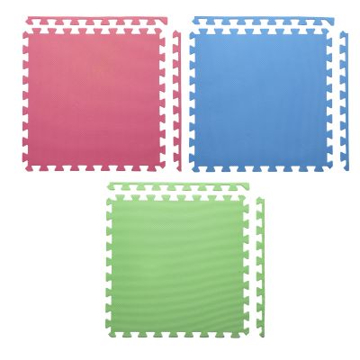 13. Mata puzzle Multipack One Fitness MP10 zielono-niebiesko-czerwone 9 elementów 10 mm