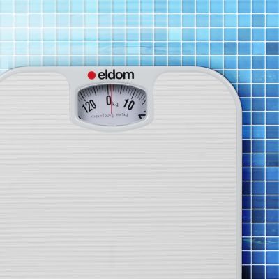 2. ELDOM MECHANICZNA WAGA ŁAZIENKOWA BR2016B BIAŁA DO 130 KG