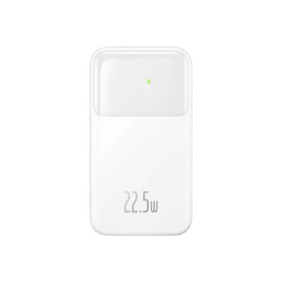 2. Powerbank Baseus Comet Series z wyświetlaczem 10000mAh 22.5W - biały + kabel USB-A - USB-C