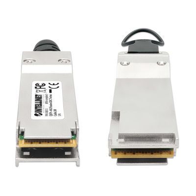 4. Intellinet 508513 kabel InfiniBand / światłowodowy 2 m QSFP+ Czarny, Srebrny