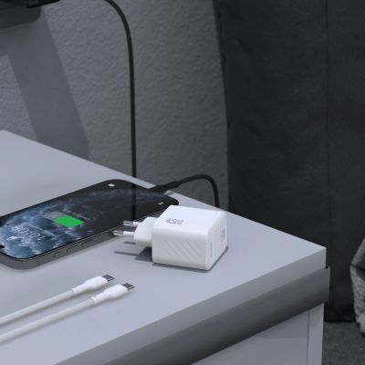 6. Ładowarka sieciowa Dudao A28C 45W GaN + kabel USB-C - czarna