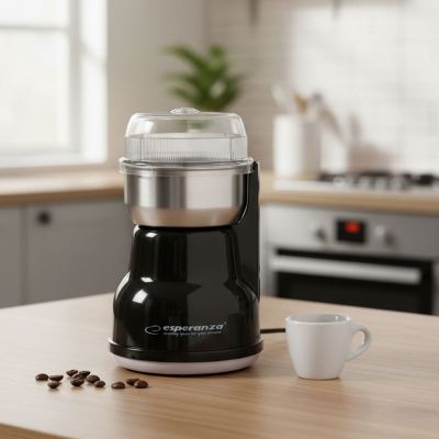 6. Młynek do kawy Esperanza Lungo EKC002K (160W; udarowy; kolor czarny)