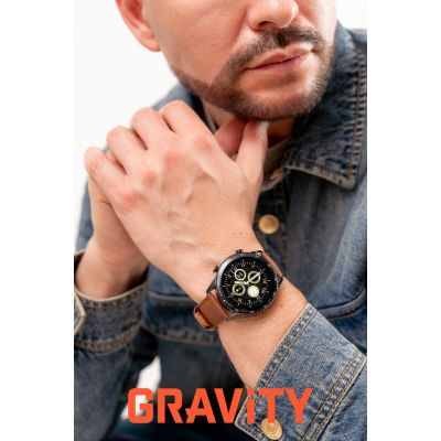 2. Smartwatch Gravity Czarny 2 Paski GT10-4